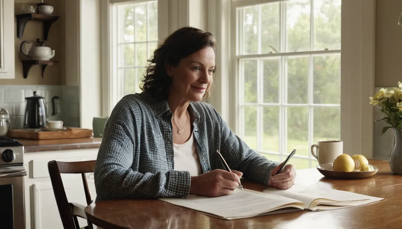 A homeowner reviewing a written estimate at the kitchen table